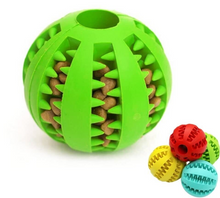 Load image into Gallery viewer, Paws It Dog Ball Toys Treat Ball Tooth Cleaning, Chewing, Fetching (Green Only)