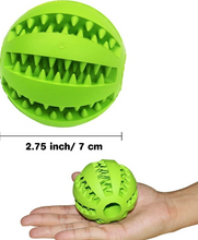 Load image into Gallery viewer, Paws It Dog Ball Toys Treat Ball Tooth Cleaning, Chewing, Fetching (Green Only)