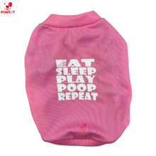 Load image into Gallery viewer, Eat-Sleep-Play-Poop-Repeat Pink Shirt