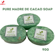 Load image into Gallery viewer, PAWS IT Pure Organic Madre de Cacao Oval Soap 90g Antibacterial Soap