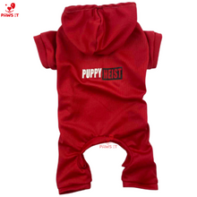 Load image into Gallery viewer, Puppy Heist Onesie Jumpsuit with Hood