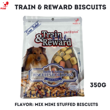 Load image into Gallery viewer, PAWS IT TRAIN & REWARD Oven Baked Biscuits 350G Mix Mini Stuffed Biscuits, Mix Crunchy Biscuit White, Mix Sandwiches Biscuits, Mix Sandwich Bones