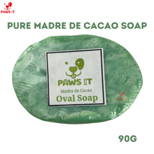Load image into Gallery viewer, PAWS IT Pure Organic Madre de Cacao Oval Soap 90g Antibacterial Soap