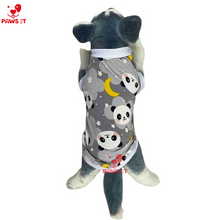 Load image into Gallery viewer, Panda-Print Gray Shirt