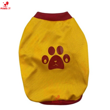 Load image into Gallery viewer, Paw Print Yellow Blue Shirt