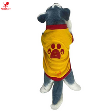 Load image into Gallery viewer, Paw Print Yellow Blue Shirt