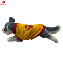 Load image into Gallery viewer, Paw Print Yellow Blue Shirt
