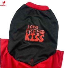 Load image into Gallery viewer, I Give Free Kisses Black Red Dress