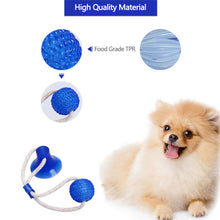 Load image into Gallery viewer, Suction Cup Dog Pet Chew Bite Toys With Suction Cup Rope Ball