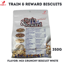Load image into Gallery viewer, PAWS IT TRAIN & REWARD Oven Baked Biscuits 350G Mix Mini Stuffed Biscuits, Mix Crunchy Biscuit White, Mix Sandwiches Biscuits, Mix Sandwich Bones