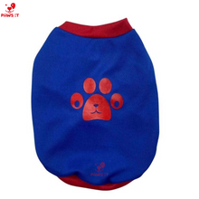 Load image into Gallery viewer, Paw Print Yellow Blue Shirt