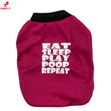 Load image into Gallery viewer, Eat-Sleep-Play-Poop-Repeat Pink Shirt