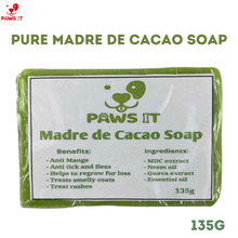 Load image into Gallery viewer, PAWS IT Pure Organic Madre de Cacao Soap 135g Antibacterial Soap