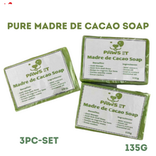 Load image into Gallery viewer, PAWS IT Pure Organic Madre de Cacao Soap 135g Antibacterial Soap