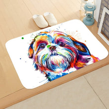 Load image into Gallery viewer, Anti-Slip Dog Design Print Kitchen Bathroom Entrance Mat