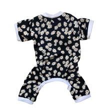 Load image into Gallery viewer, Pajama Jumpsuit Floral Black