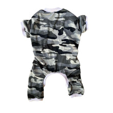 Load image into Gallery viewer, Comouflaged Grey Pajama Jumpsuit