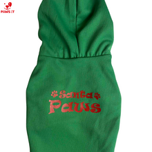 Load image into Gallery viewer, Santa Paws Green Hoodie