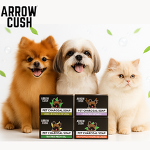 Load image into Gallery viewer, Arrow Cush Pet Charcoal Soap 90g Anti Odor | Dogs &amp; Cats Bath Soap with Charcoal, Neem Oil, Oatmeal
