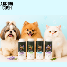 Load image into Gallery viewer, Arrow Cush Pet Powder 50g -100g– Dog &amp; Cat Dry Shampoo | Anti Odor, Anti Itch, Grooming Powder for Pets
