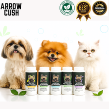Load image into Gallery viewer, Arrow Cush Pet Powder 50g -100g– Dog &amp; Cat Dry Shampoo | Anti Odor, Anti Itch, Grooming Powder for Pets
