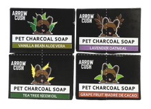 Load image into Gallery viewer, Arrow Cush Pet Charcoal Soap 90g Anti Odor | Dogs &amp; Cats Bath Soap with Charcoal, Neem Oil, Oatmeal
