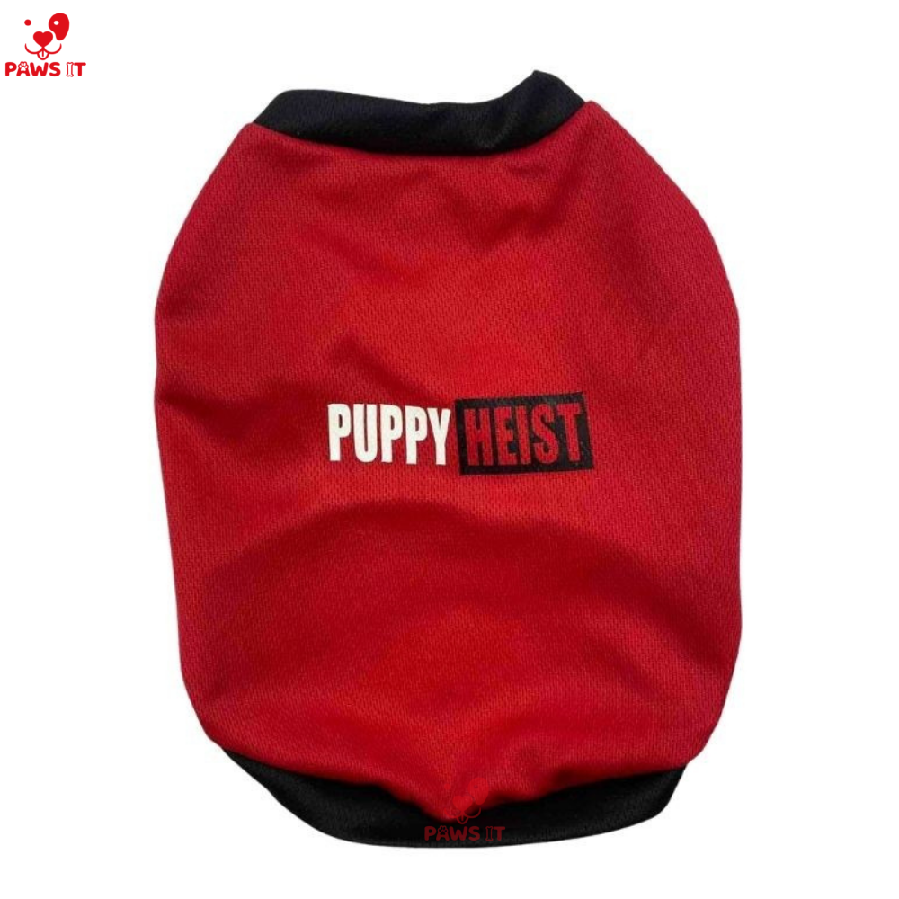 Puppy Heist Red & Black Shirt