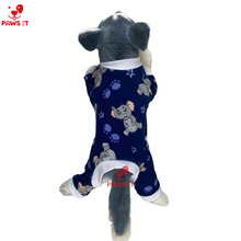 Load image into Gallery viewer, Elephant-Print Blue Onesie Jumpsuit
