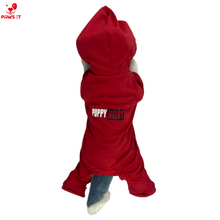 Load image into Gallery viewer, Puppy Heist Onesie Jumpsuit with Hood
