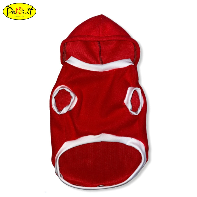 Dogit Weihnachtsmann Kapuzenpullover Für Hunde - Größe L, Rückenlänge 36,5 Cm, Niedlich & Warm Für Die Feiertage